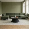 Zitbanken*HUUS Bank Denemarken – Chaise longue + Ottoman + 2,5-zits