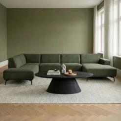 Zitbanken*HUUS Bank Denemarken – Chaise longue + Ottoman + 2,5-zits