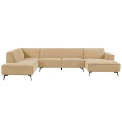 Zitbanken*HUUS Bank Denemarken – Chaise longue + Ottoman + 2,5-zits