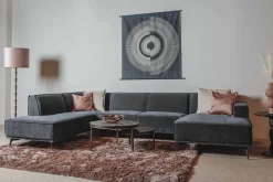 Zitbanken*HUUS Bank Denemarken – Chaise longue + Ottoman + 2,5-zits