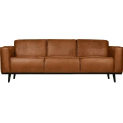 Zitbanken*HUUS Bank Statement 3-Zits 230 cm Eco Leer Cognac