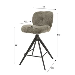 Barstoelen*HUUS Barstoel Lilou (per 2 stuks)