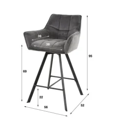 Barstoelen*HUUS Barstoel Rikki (per 2 stuks)