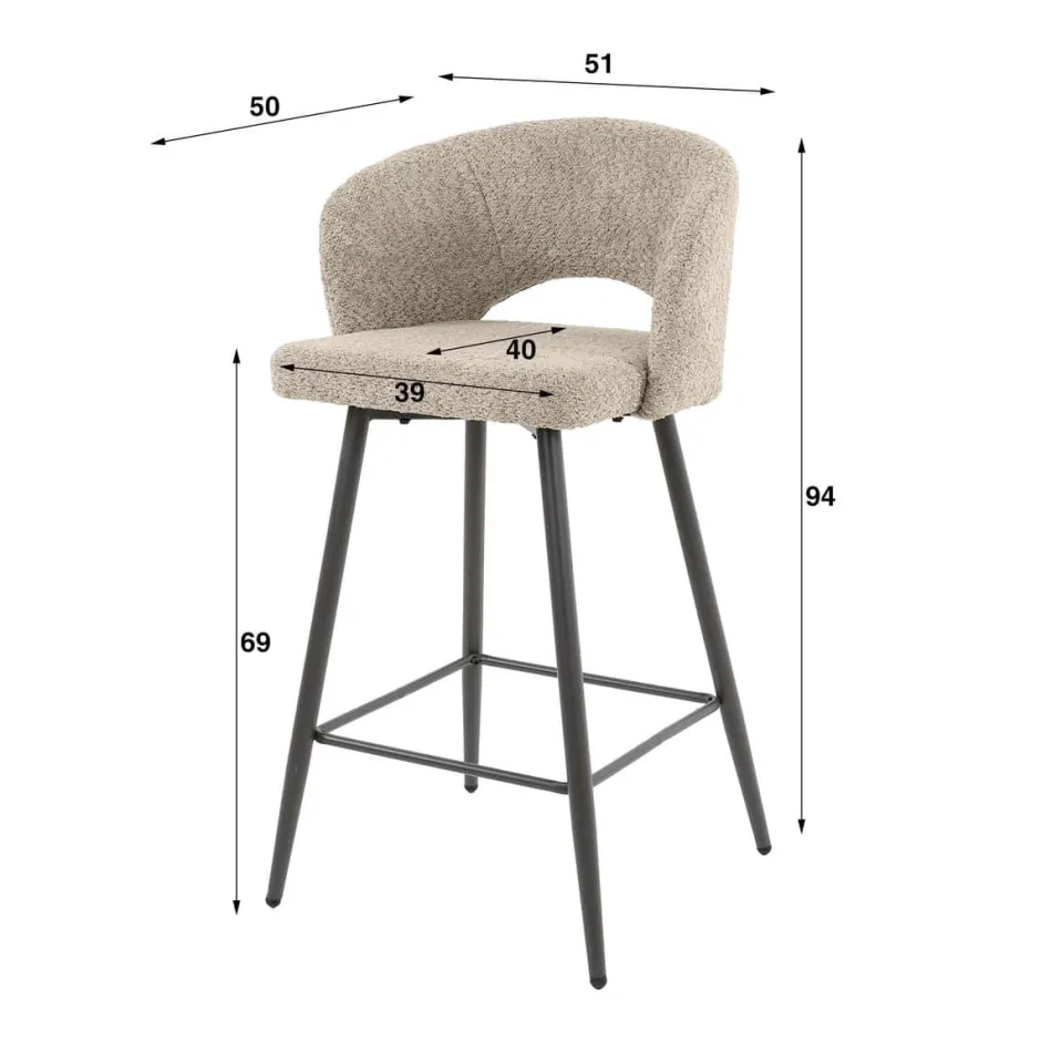 Barstoelen*HUUS Barstoel Sascha (per 2 stuks)