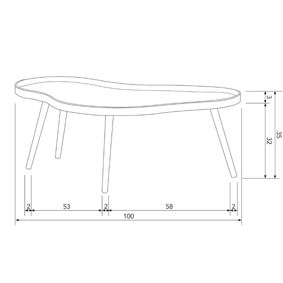 Bijzettafels*HUUS Bijzettafel Mae