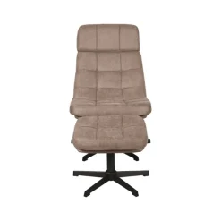 Draaifauteuil*HUUS Draaifauteuil Alvar + Hocker