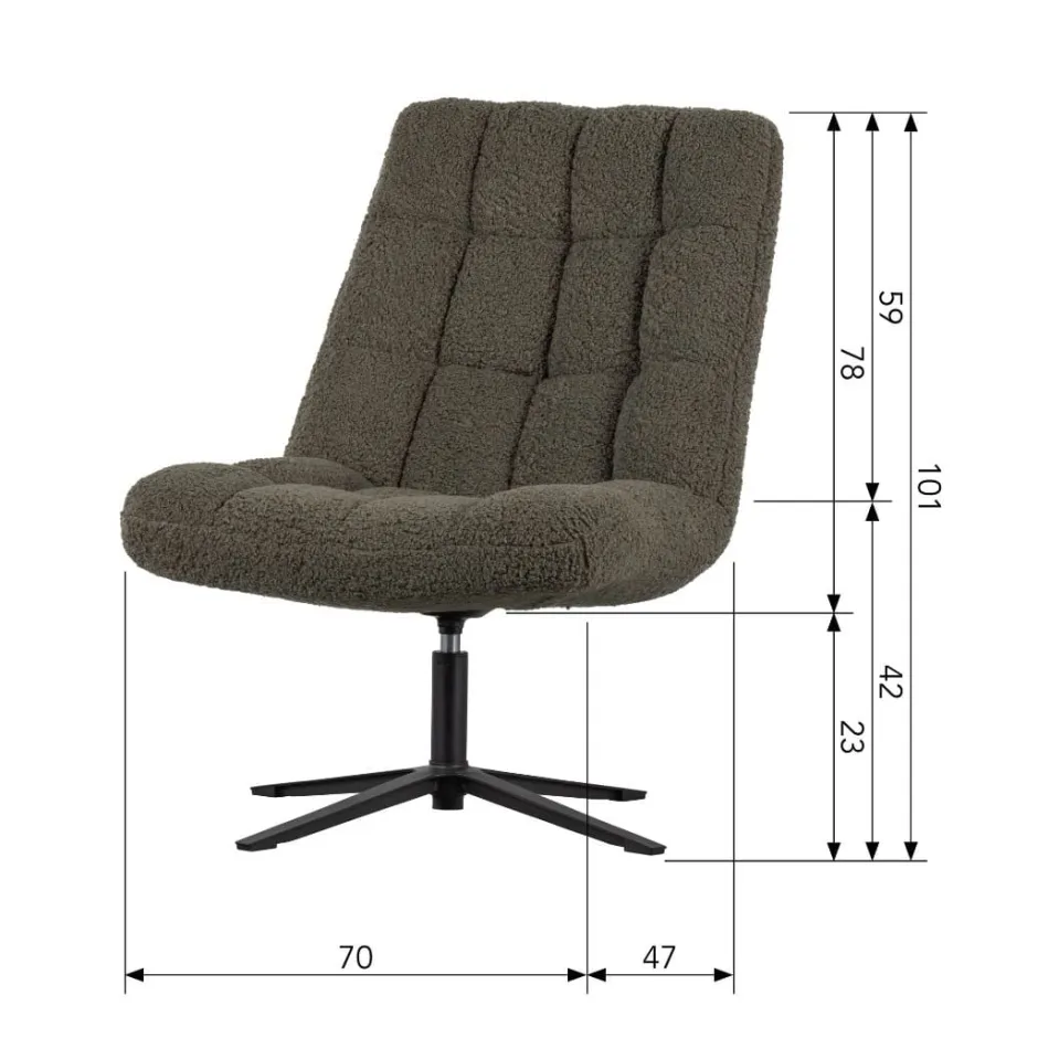 Draaifauteuil*HUUS Draaifauteuil Job
