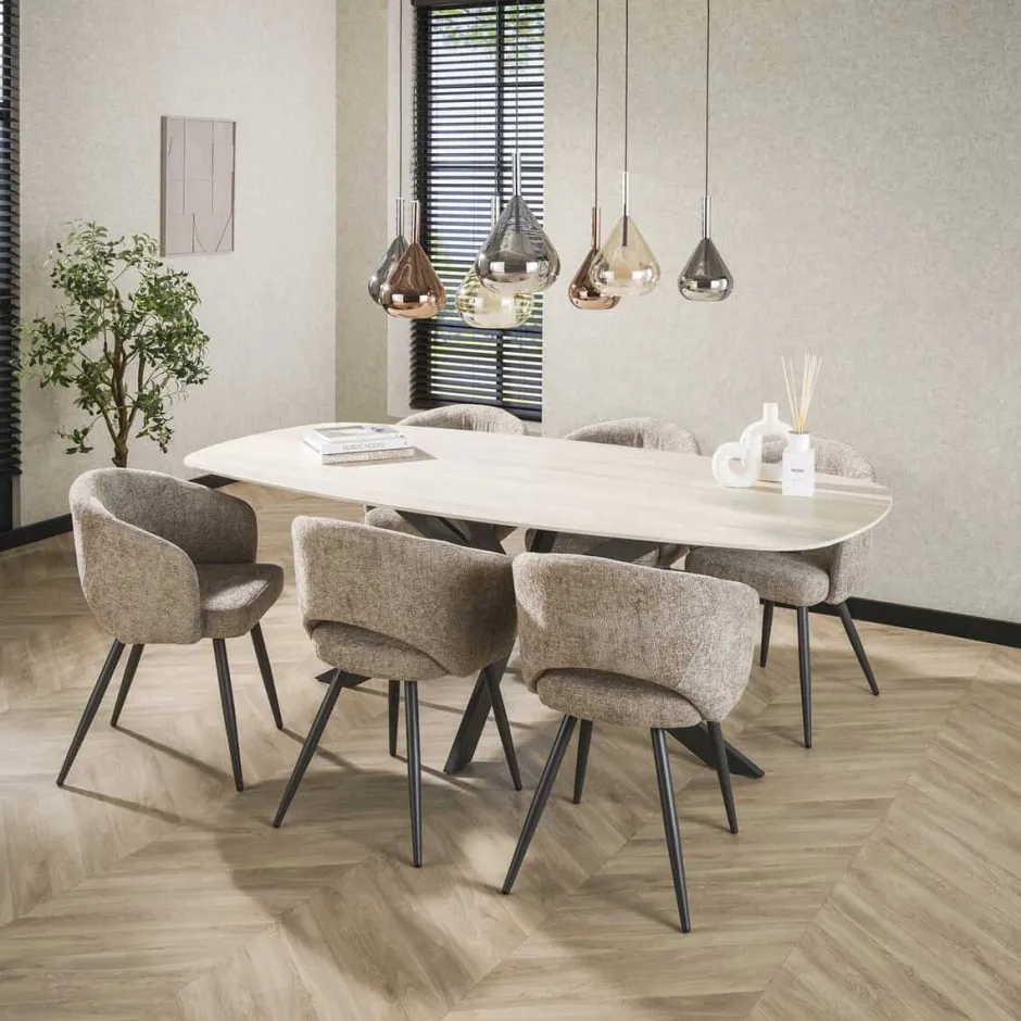 Eetkamerstoelen*HUUS Eetkamerstoel Bodhi (per 2 stuks)