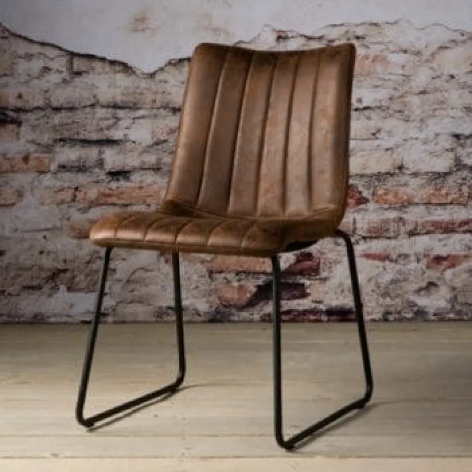 Eetkamerstoelen*HUUS Eetkamerstoel Bruno (per 2 stuks) Donkerbruin