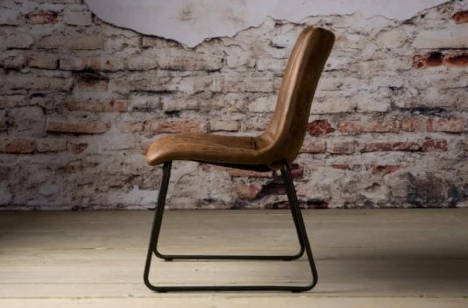 Eetkamerstoelen*HUUS Eetkamerstoel Bruno (per 2 stuks) Donkerbruin