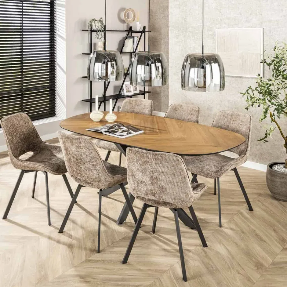 Eetkamerstoelen*HUUS Eetkamerstoel Daniels (per 4 stuks)