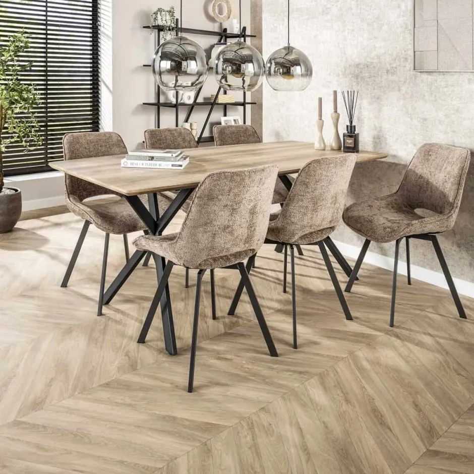 Eetkamerstoelen*HUUS Eetkamerstoel Daniels (per 4 stuks)