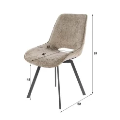 Eetkamerstoelen*HUUS Eetkamerstoel Daniels (per 4 stuks)