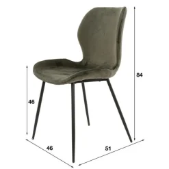 Eetkamerstoelen*HUUS Eetkamerstoel Danny (per 4 stuks)