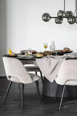 Eetkamerstoelen*HUUS Eetkamerstoel Esmee zonder armleuning Beige