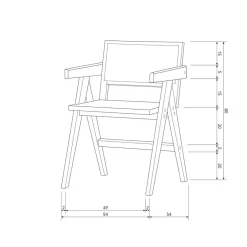 Eetkamerstoelen*HUUS Eetkamerstoel Gunn