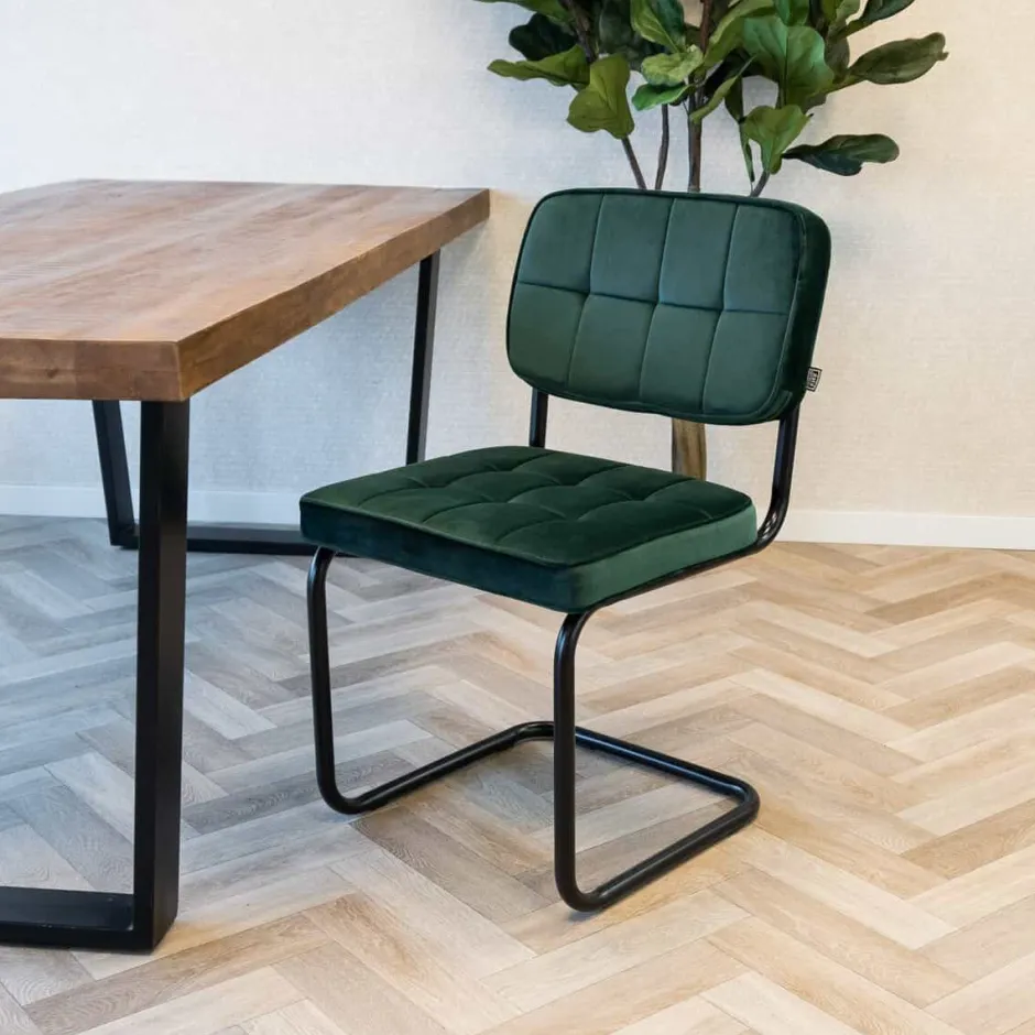 Eetkamerstoelen*HUUS Eetkamerstoel Ivy Buisframe Kick (per 2 stuks)