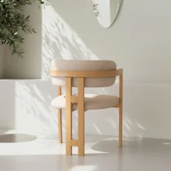 Eetkamerstoelen*HUUS Eetkamerstoel Japandi – armleuning