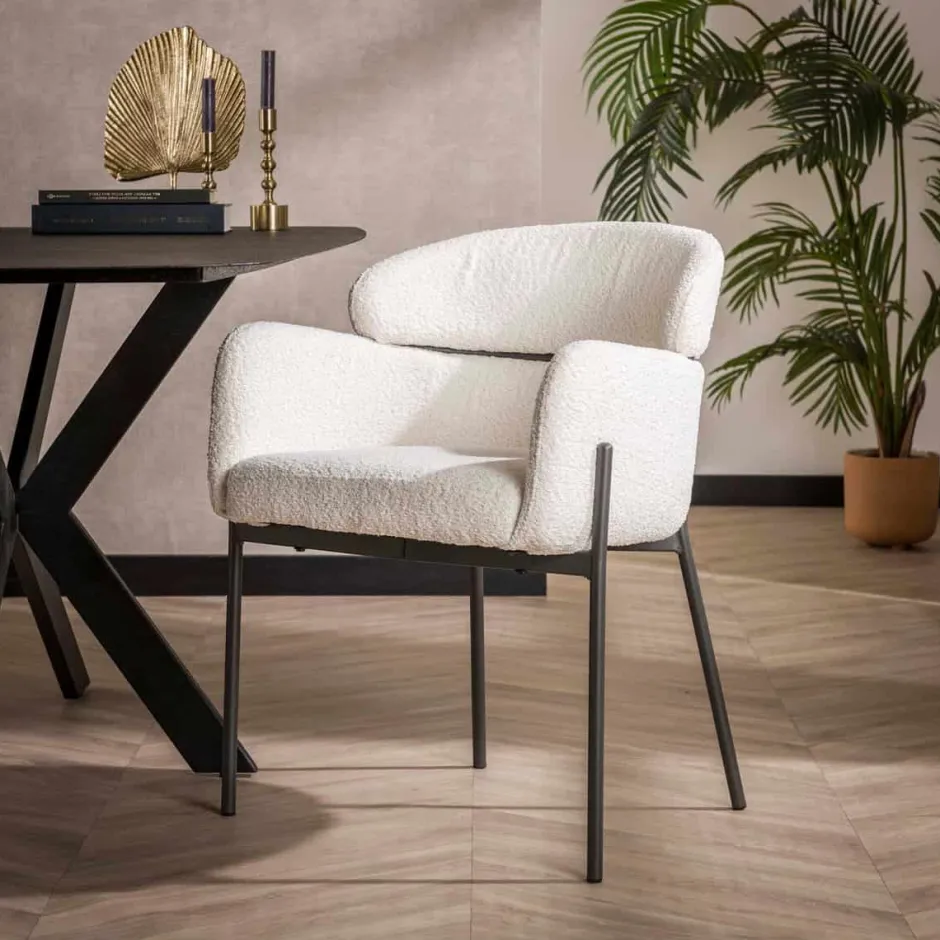 Eetkamerstoelen*HUUS Eetkamerstoel Julliet (per 2 stuks) Zand