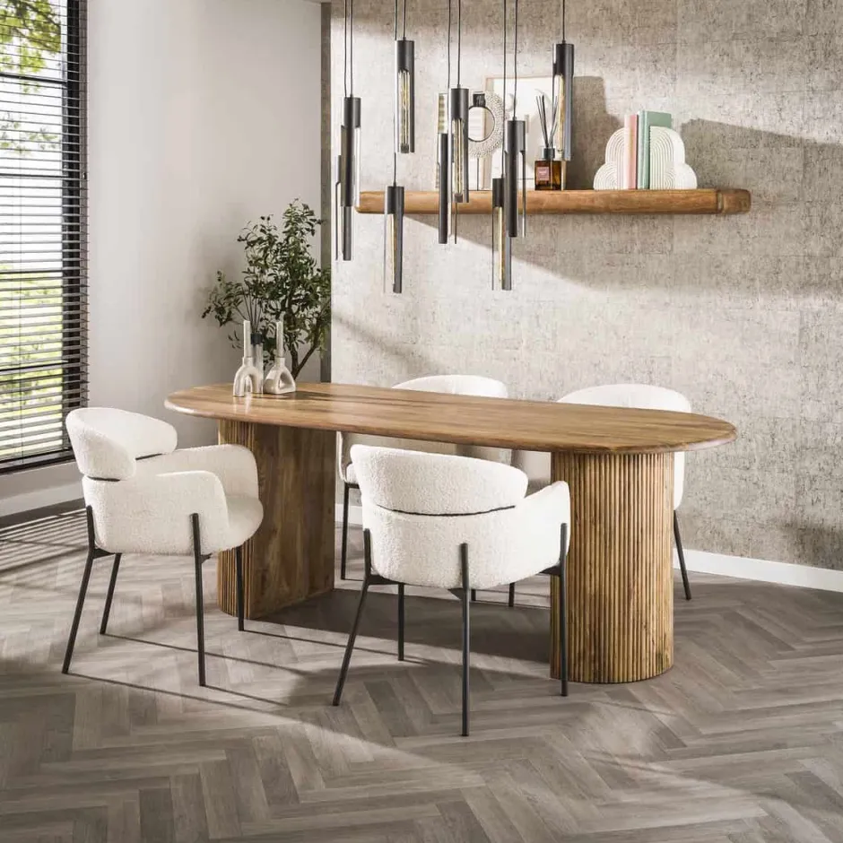 Eetkamerstoelen*HUUS Eetkamerstoel Julliet (per 2 stuks) Zand