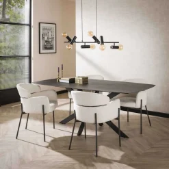 Eetkamerstoelen*HUUS Eetkamerstoel Julliet (per 2 stuks) Zand