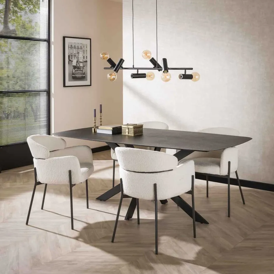 Eetkamerstoelen*HUUS Eetkamerstoel Julliet (per 2 stuks) Zand