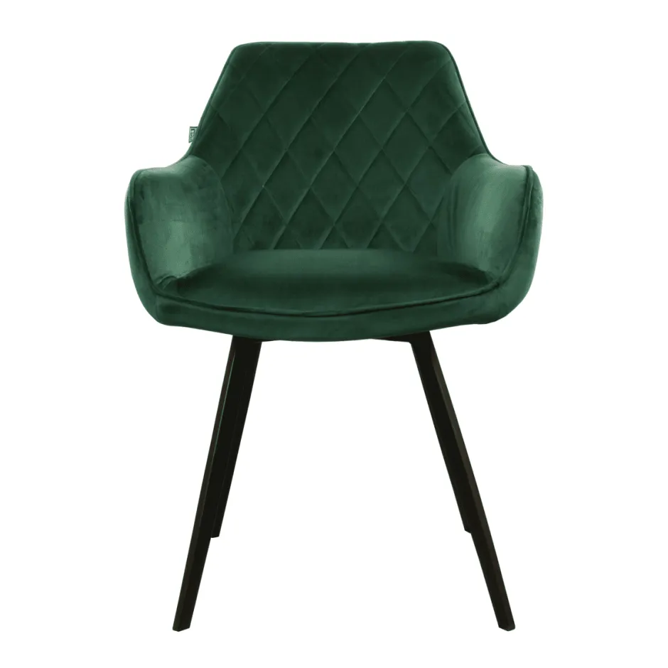 Eetkamerstoelen*HUUS Eetkamerstoel Karl Velvet Kick (per 2 stuks)