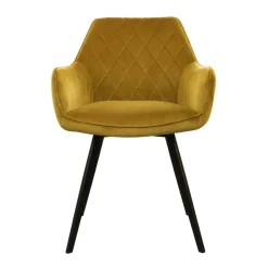Eetkamerstoelen*HUUS Eetkamerstoel Karl Velvet Kick (per 2 stuks)