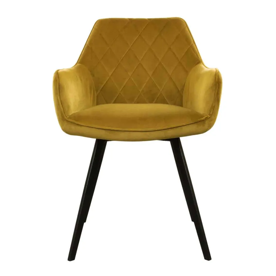 Eetkamerstoelen*HUUS Eetkamerstoel Karl Velvet Kick (per 2 stuks)