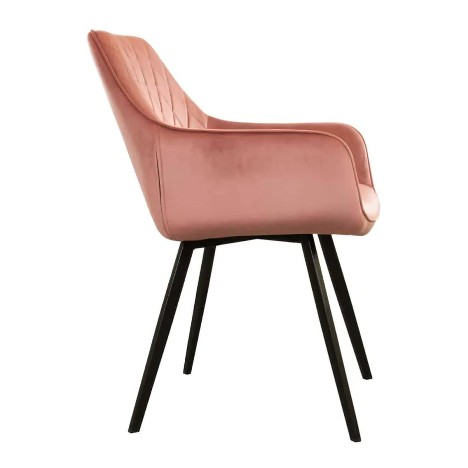 Eetkamerstoelen*HUUS Eetkamerstoel Karl Velvet Kick (per 2 stuks)