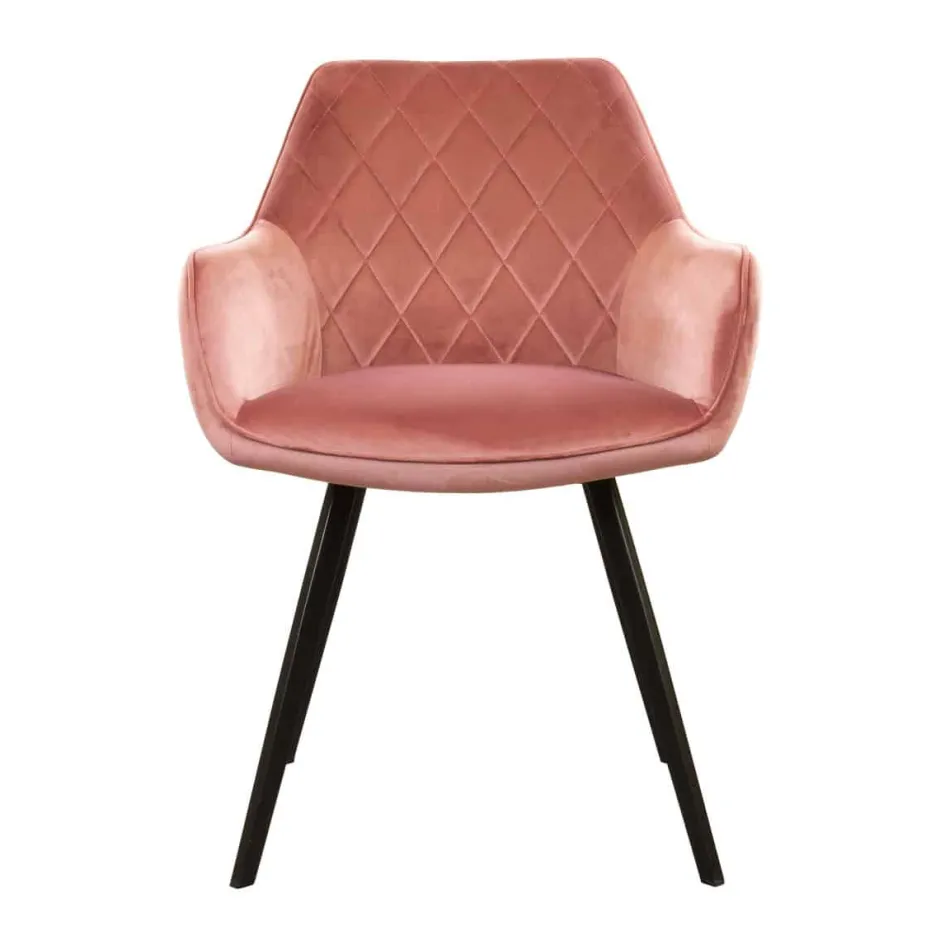 Eetkamerstoelen*HUUS Eetkamerstoel Karl Velvet Kick (per 2 stuks)