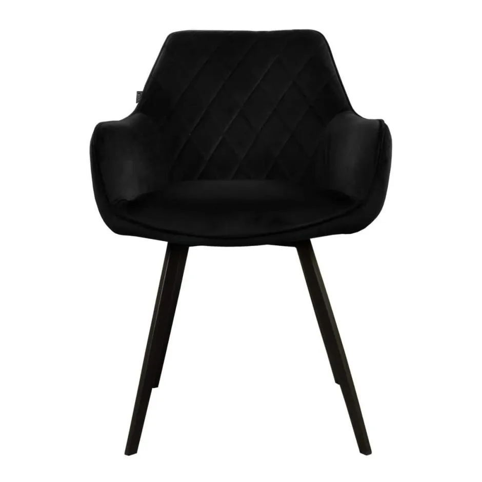 Eetkamerstoelen*HUUS Eetkamerstoel Karl Velvet Kick (per 2 stuks)