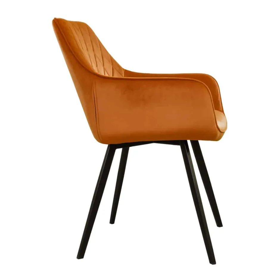 Eetkamerstoelen*HUUS Eetkamerstoel Karl Velvet Kick (per 2 stuks)