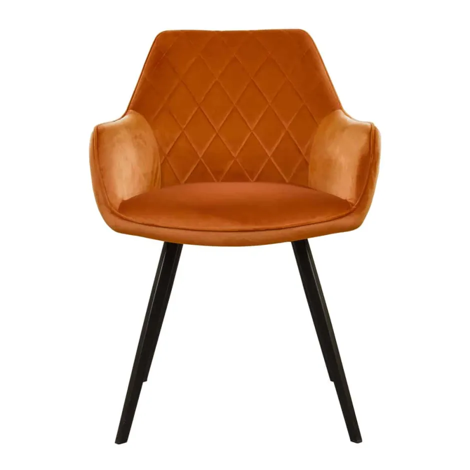 Eetkamerstoelen*HUUS Eetkamerstoel Karl Velvet Kick (per 2 stuks)