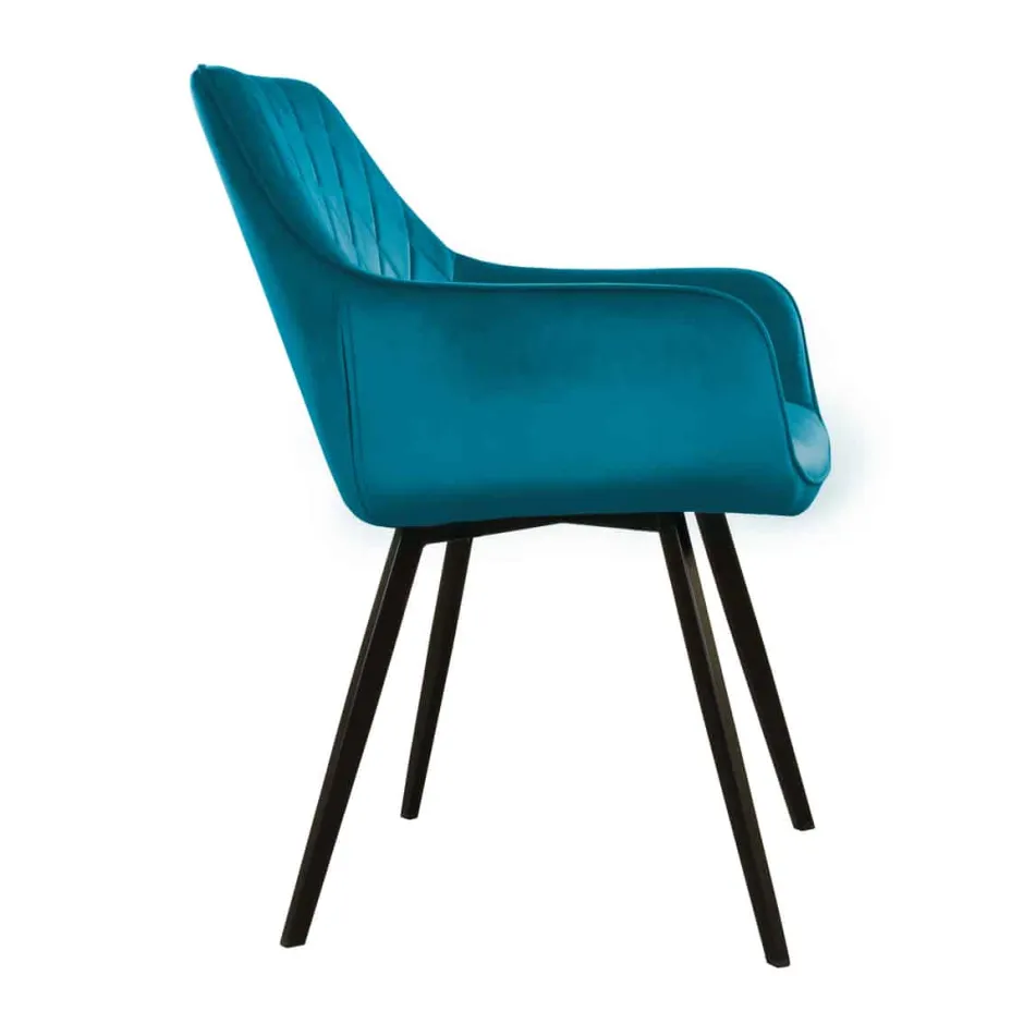 Eetkamerstoelen*HUUS Eetkamerstoel Karl Velvet Kick (per 2 stuks)