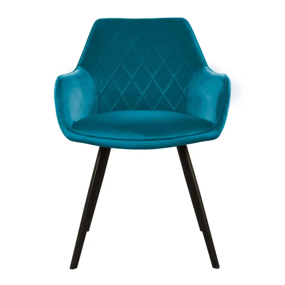 Eetkamerstoelen*HUUS Eetkamerstoel Karl Velvet Kick (per 2 stuks)