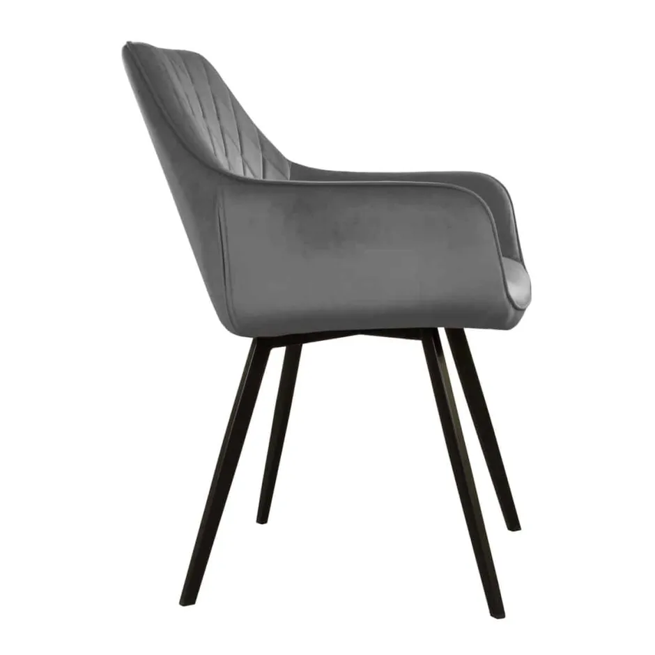 Eetkamerstoelen*HUUS Eetkamerstoel Karl Velvet Kick (per 2 stuks)