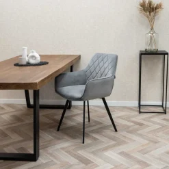 Eetkamerstoelen*HUUS Eetkamerstoel Karl Velvet Kick (per 2 stuks)