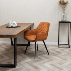 Eetkamerstoelen*HUUS Eetkamerstoel Karl Velvet Kick (per 2 stuks)
