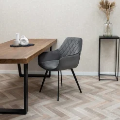 Eetkamerstoelen*HUUS Eetkamerstoel Karl Velvet Kick (per 2 stuks)