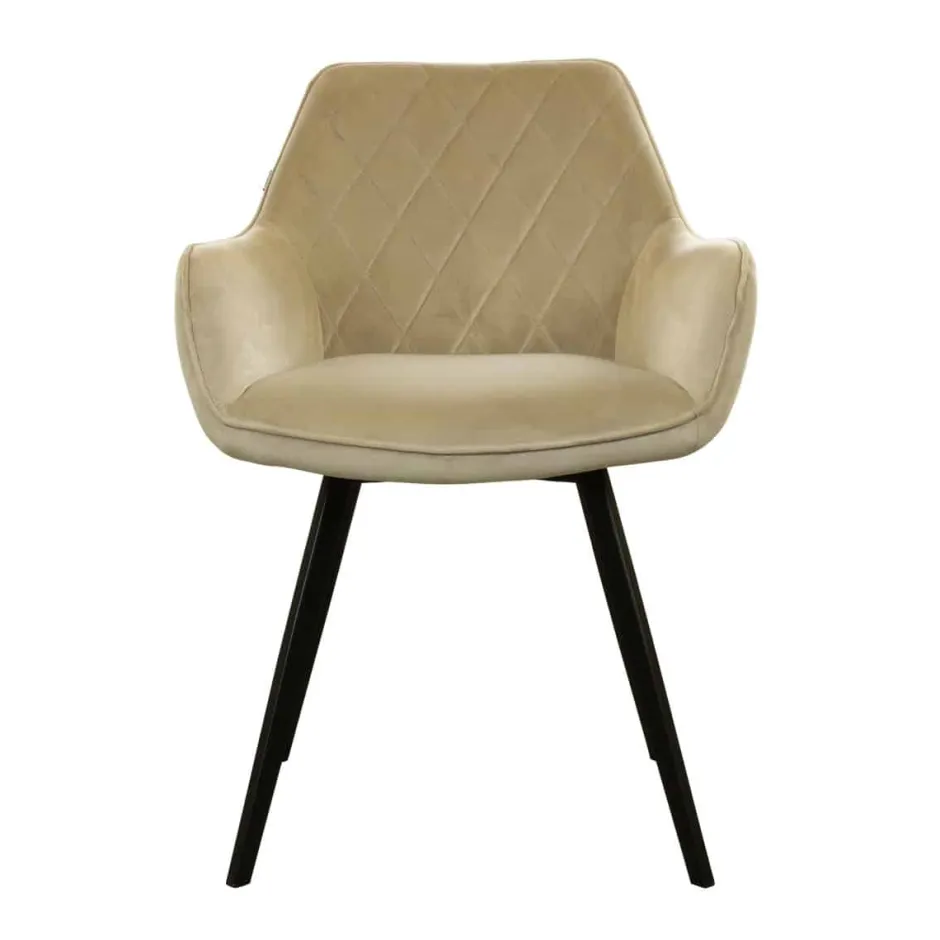 Eetkamerstoelen*HUUS Eetkamerstoel Karl Velvet Kick (per 2 stuks)