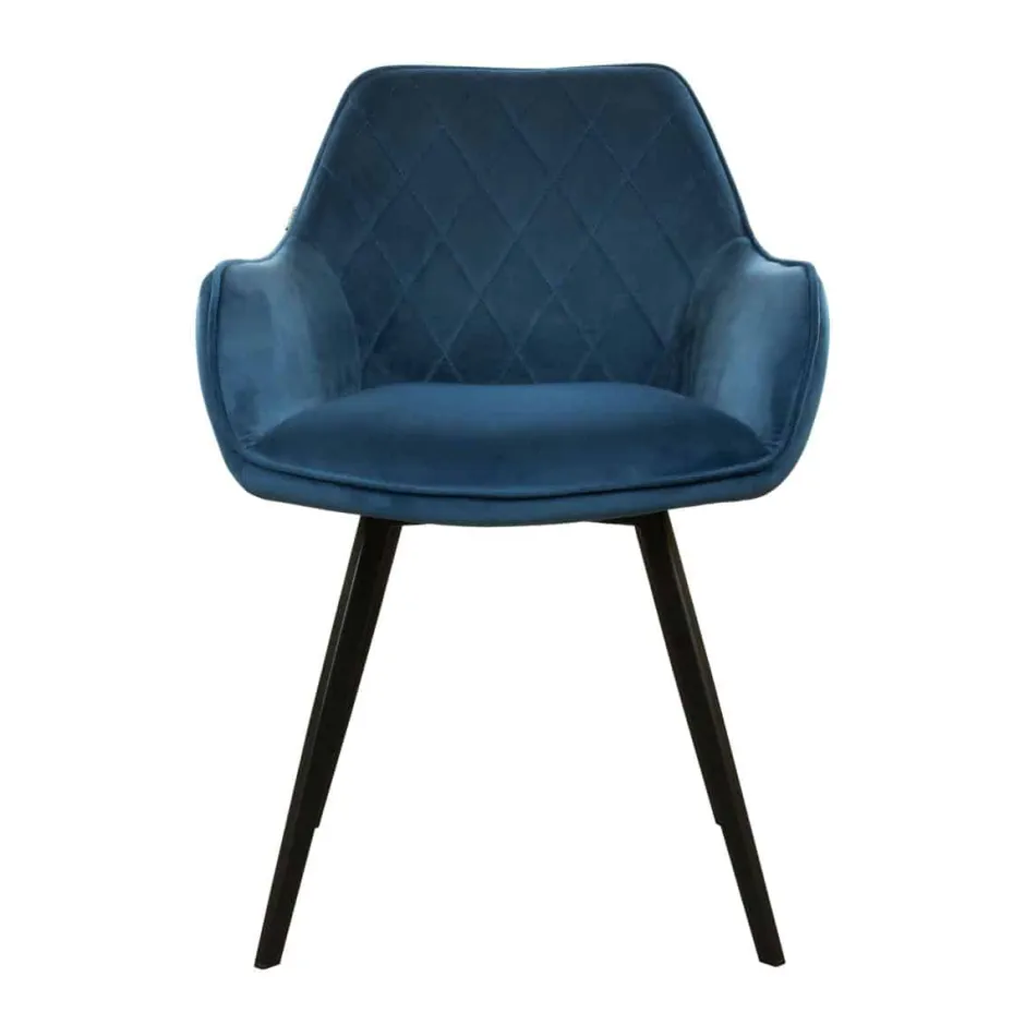 Eetkamerstoelen*HUUS Eetkamerstoel Karl Velvet Kick (per 2 stuks)