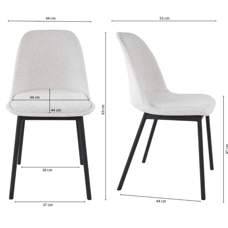 Eetkamerstoelen*HUUS Eetkamerstoel Kick Lana (per 2 stuks)