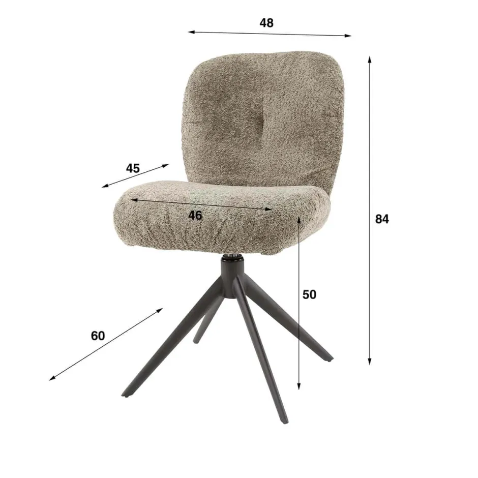 Eetkamerstoelen*HUUS Eetkamerstoel Lilou (per 2 stuks)
