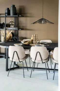 Eetkamerstoelen*HUUS Eetkamerstoel Lynn met armleuning