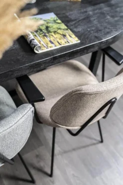 Eetkamerstoelen*HUUS Eetkamerstoel Lynn met armleuning