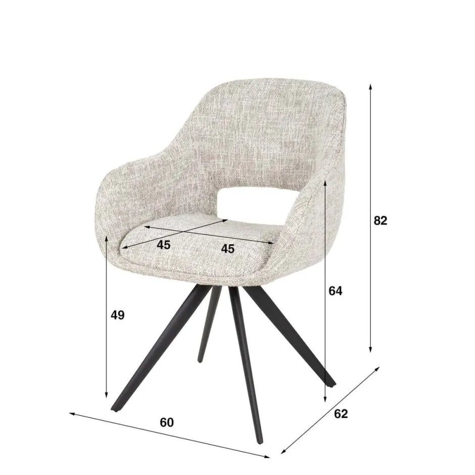Eetkamerstoelen*HUUS Eetkamerstoel Montana (per 2 stuks)