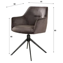 Eetkamerstoelen*HUUS Eetkamerstoel Peggy (per 2 stuks)