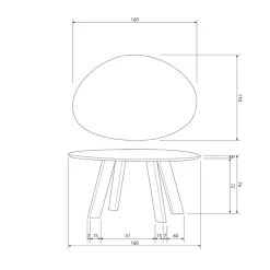 Eettafels*HUUS Eettafel Roundly
