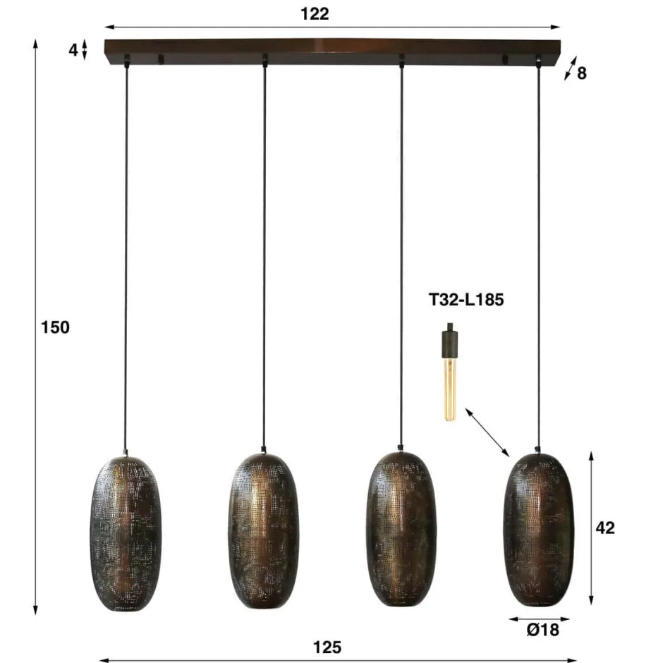 Hanglampen*HUUS Hanglamp Helena – Horizontaal